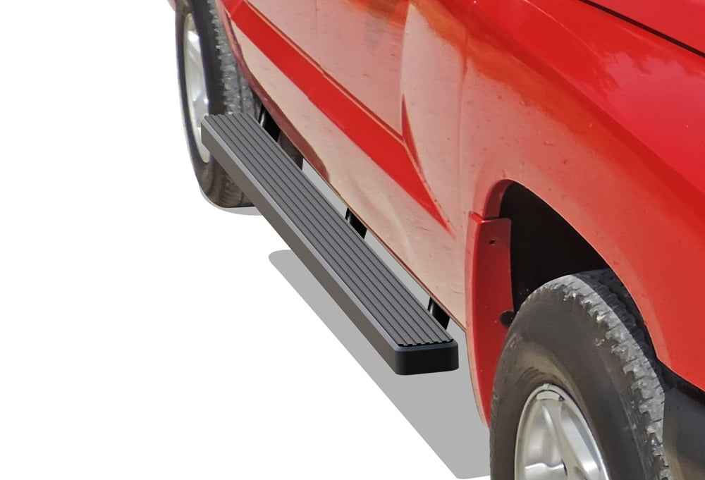 APS iBoard Running Boards 4 inches Matte Black Compatible with Dodge