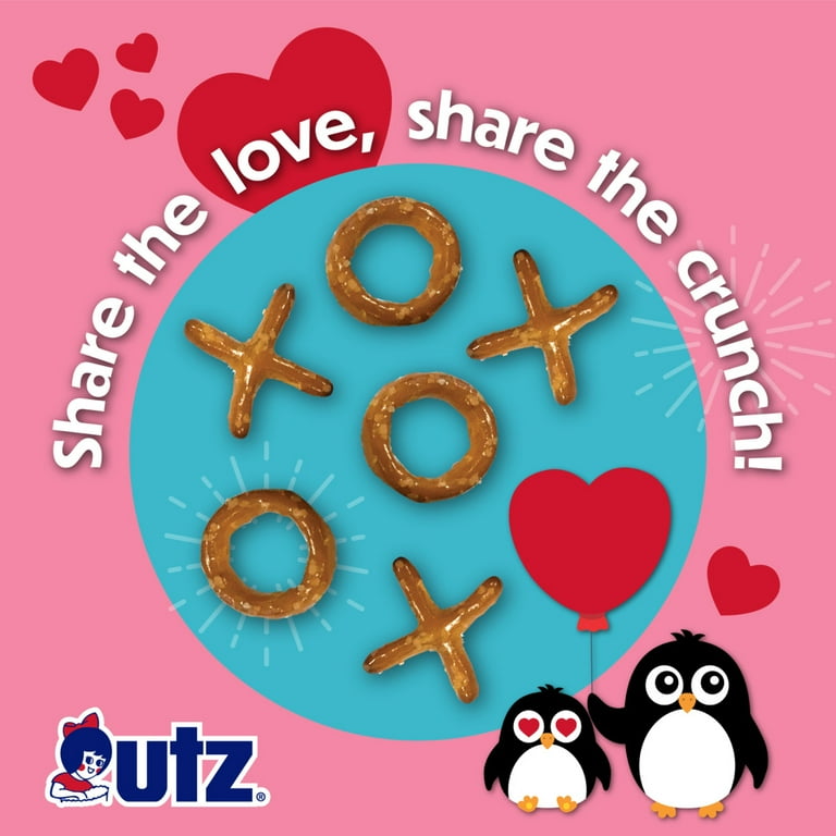 Utz Valentine X and O Pretzels, Individually Packed, 0.5 oz