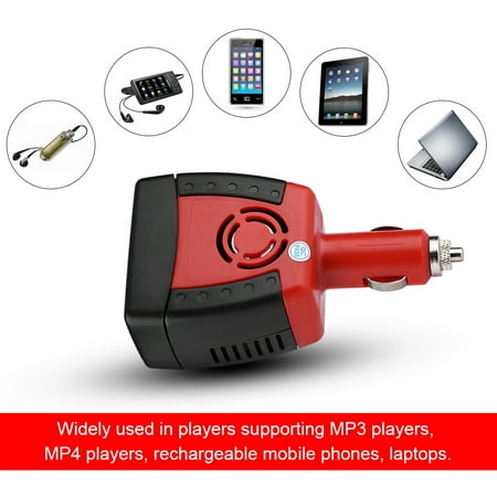 Car charger,HURRISE USB 2.1A DC 12V to AC 110V 150W Car Power Inverter Converter Charger for Mobile