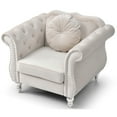 thumbnail image 5 of Glory Furniture Hollywood Velvet Chair in Ivory, 5 of 6