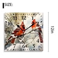 thumbnail image 2 of 12 Inch Wall Clock Battery Operated Silent Clock Decorative for Office, Kitchen, Outdoor, Living Room，Winter Birds Bird Watercolor Artistic, 2 of 4