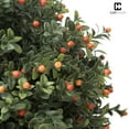 thumbnail image 4 of CAPHAUS Artificial Boxwood Topiary Ball Tree Set of 2, Artificial UV Resistant Bushes, Faux Potted Tree, Plant in Pot w/ Dried Moss, Fake Shrubs for Indoor, Front Porch, Outdoor, w/ Orange Flower, 4 of 9