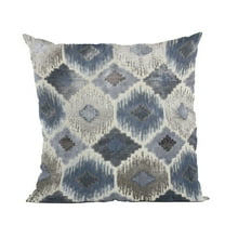 Plutus Indigo Jewel  iKat Blue Gray Velvet Luxury Throw Pillow