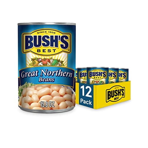 Bush's Best Canned Great Northern Beans 15.8 Oz (Pack of 12)