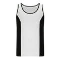 thumbnail image 5 of YLSDY Fashion Men's Sleeveless Undershirt Moisture-Wicking Tank Hawaiian Tropical Color Block Beach Tank Top Summer Fitness Bodybuilding T Shirt White XL, 5 of 5