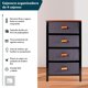 thumbnail image 2 of Comoda Cajonera 4 Cajones De Tela Mueble Organizador Madera negro, 2 of 3
