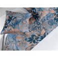 thumbnail image 2 of Tropical Bed Runner Set, Grunge-Looking Flowers Abstract Digital Vintage Style Ornament, Decorative Bedding Scarf & 2 Pillow Shams for Hotels Homes, King, Pale Rust and Dark Sky Blue, by Ambesonne, 2 of 3