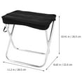 thumbnail image 4 of HLONK 2 Pieces Camping Chair Compact Folding Stool Garden Gear Portable Stools Bench Retractable Fishing Travel, 4 of 6
