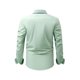 thumbnail image 4 of Blusa y camisa de manga larga con cuello vuelto para hombre, cárdigan liso de moda con cuello vuelto, camisa de negocios con botones, blusa de poliéster para hombre, 4 of 6