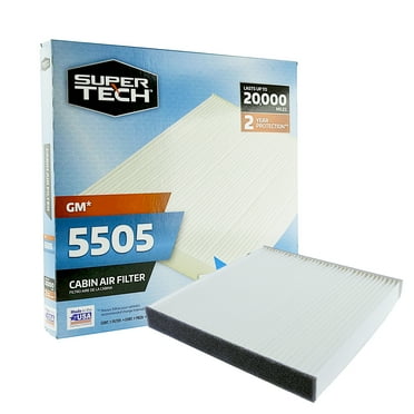 SuperTech Cabin Air Filter 5505, Replacement Air/Dust Filter for GM Fits select: 2014-2019 CHEVROLET SILVERADO, 2014-2019 GMC SIERRA