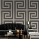 thumbnail image 2 of Belgravia - Papel Pintado de Pared Giorgio Greek Key (Gris Bronce de Cañón, Plateado), 2 of 2