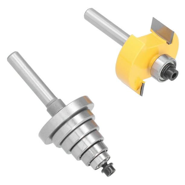 Rabbet Router Bit Adjustable Rabbeting Bearing Set CNC Wood