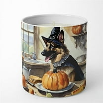 Carolines Treasures DAC1773CDL 10 oz Unisex German Shepherd Fall Kitchen Pumpkins Decorative Soy Candle