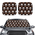 thumbnail image 2 of Balery 2 Piece Butterfly Skull Car Windshield Sun Shade|Foldable Front Windshield Shade for Car Front Window for Most Sedans SUV Truck-Small, 2 of 7