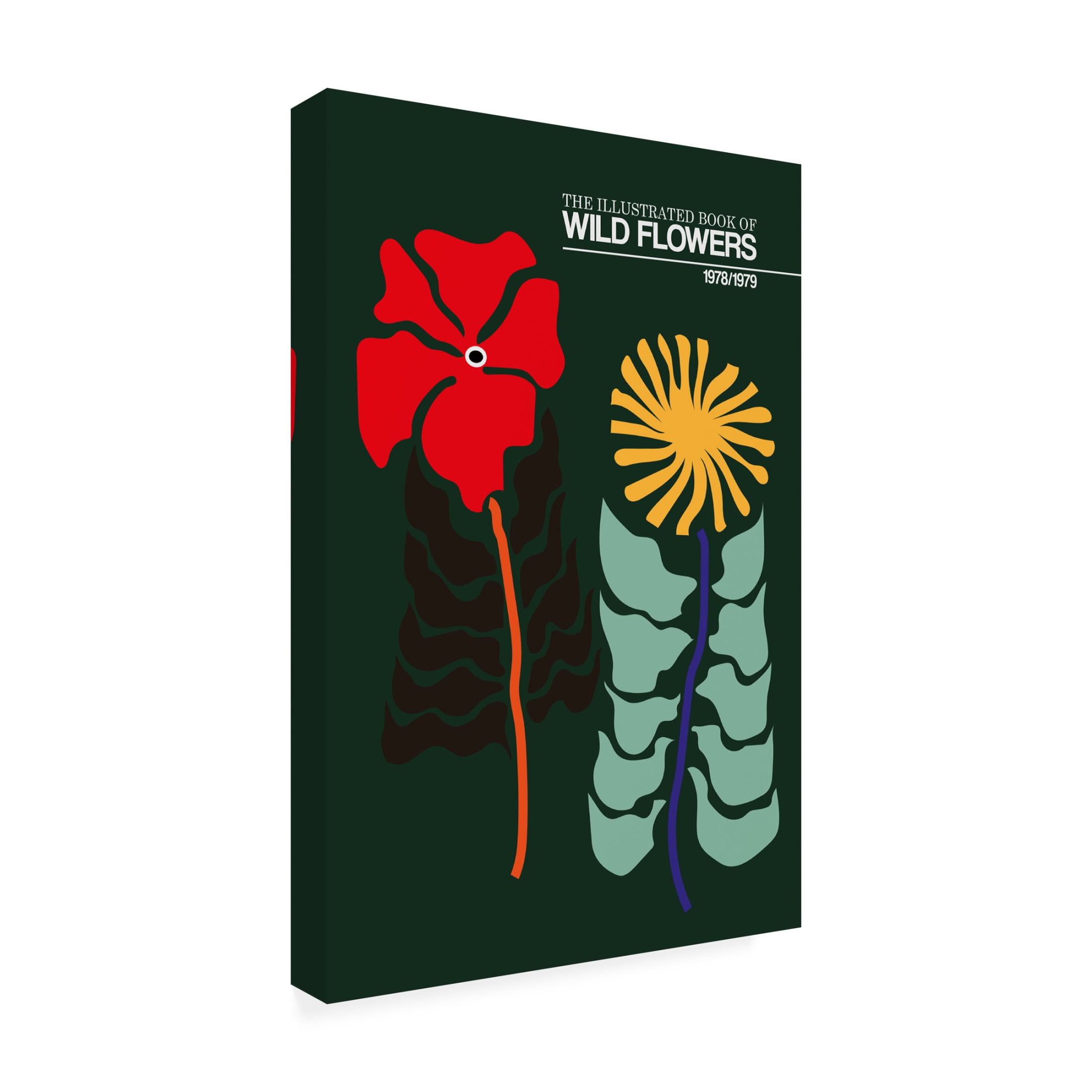 Trademark Fine Art Frances Collett  The Illustrated Book Of Wild Flowers Vol.2 Green Canvas Wall Art