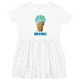 thumbnail image 3 of Inktastic Keep It Cool Melting Earth Ice Cream Cone Girls Toddler Dress, 3 of 5