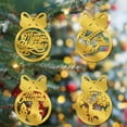 thumbnail image 2 of FastXmas 2025 4 Pcs Gold Acrylic Decortaions Set,3 x 4 Inch Merry Christmas Acrylic Hanging Ornament,3 x 4 Inch Gold 2D-Flat Ornaments Acrylic Ornament for Crafts, DIY Christmas Tree Ornaments, 2 of 3