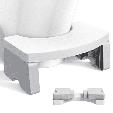 CshidWorld Toilet Stool, Poop Stool for Adults, 7 Inch Portable Toilet Potty Stool, Collapsible Step Stool for Bathroom Potty Support（White）