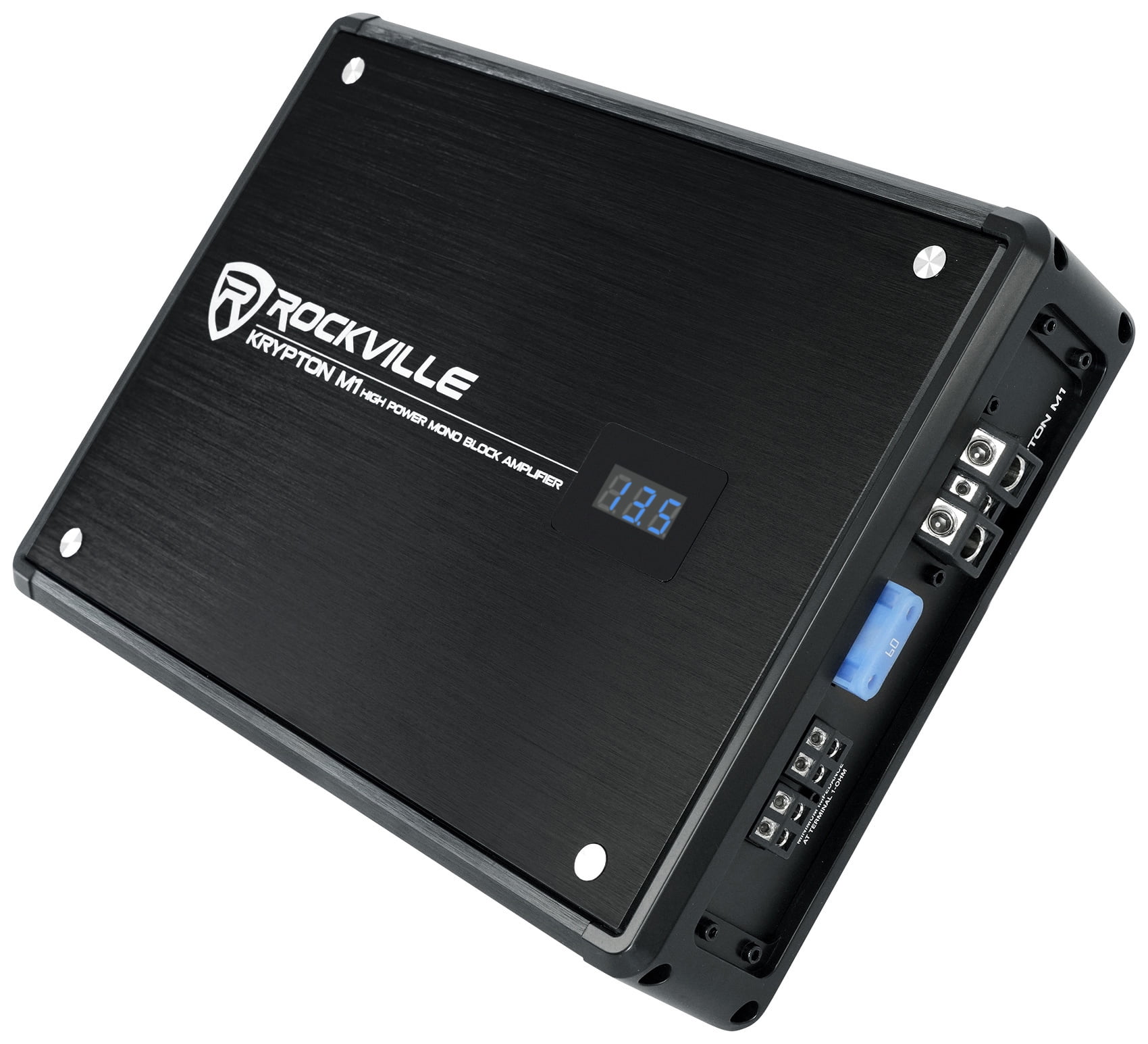 Rockville Krypton-M1 2000w Peak/500w RMS Mono 1 Ohm Car Amplifier Amp+Remote
