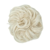 LHWEN Hair Extensions Donut Hair Chignons Hair Piece Hairpiece Synthetic Ponytail Extensions Scrunchies Beauty Salon Straight Hair Fun Lace Wavy Curls Braided Hair Synthetic Hair bohon