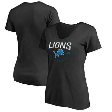 Detroit Lions NFL Pro Line Women's Live For It V-Neck T-Shirt -