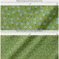 thumbnail image 2 of Soimoi Cotton Voile Fabric Leaves & Periwinkle Floral Printed Fabric 1 Yard 56 Inch Wide, 2 of 7