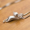 thumbnail image 3 of AYYUFE Women Silver Plated Climbing Cat Pendant Necklace, 3 of 6