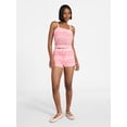 thumbnail image 2 of No Boundaries Mixed Stitch Cami and Shorts Set, 2-Piece, Women's XXS-XXL, 2 of 5