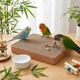 thumbnail image 5 of 1PCS Bird Cardboard Platform Hanging Parrot Cage Perch Bird Paw Grinding Stand Parakeet Chew Toys Parrot Cage Playground for Budgie Conure Cockatiel Finch (Large), 5 of 6