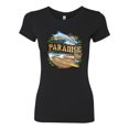 thumbnail image 2 of Paradise Surf Shack Marlin Pop Culture Womens Slim Fit Junior Tee, Black, Small, 2 of 3