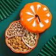 thumbnail image 1 of Caja de Dulces con Tapa y Compartimento En Forma de Calabaza para Sala de Estar o Mesa de Centro. Caja para Guardar Snacks o Melones. Platos Fruteros con Forma de Calabaza de Creatives., 1 of 6