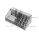 thumbnail image 3 of GOOHOCHY Organizador de maquillaje de tocador, contenedor de algodón acrílico redondo, organizador de baño dividido, contenedores para cosméticos, brochas de maquillaje, soporte para lápiz labial, 3 of 8