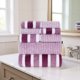 thumbnail image 4 of Juego de 8 Toallas de Terciopelo de Rayas Anchas, Toallitas de Baño Absorbentes, Juego de Toallitas para Adultos, 4 of 7