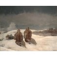 thumbnail image 2 of Homer, Winslow 14x12 Gold Ornate Wood Framed with Double Matting Museum Art Print Titled - Below Zero, 2 of 4