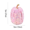 thumbnail image 4 of Pumpkins Halloween Decorations, Velour Artificial Glitter Pink Pumpkins for Halloween Thanksgiving Day, 4 of 9
