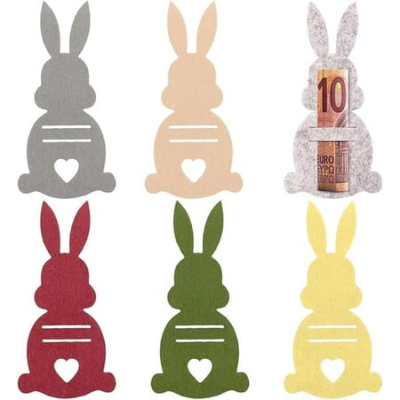 Cute Bunny Money Clip – 18-pcs Card Holder Set Easter Bunny Accessory for Men Party Supplies Holiday Gift with Fun Design New Year Wedding Home(6pcs/3set)