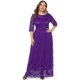 thumbnail image 4 of Women's Round Neck Lace Party Gown4XL, 4 of 5