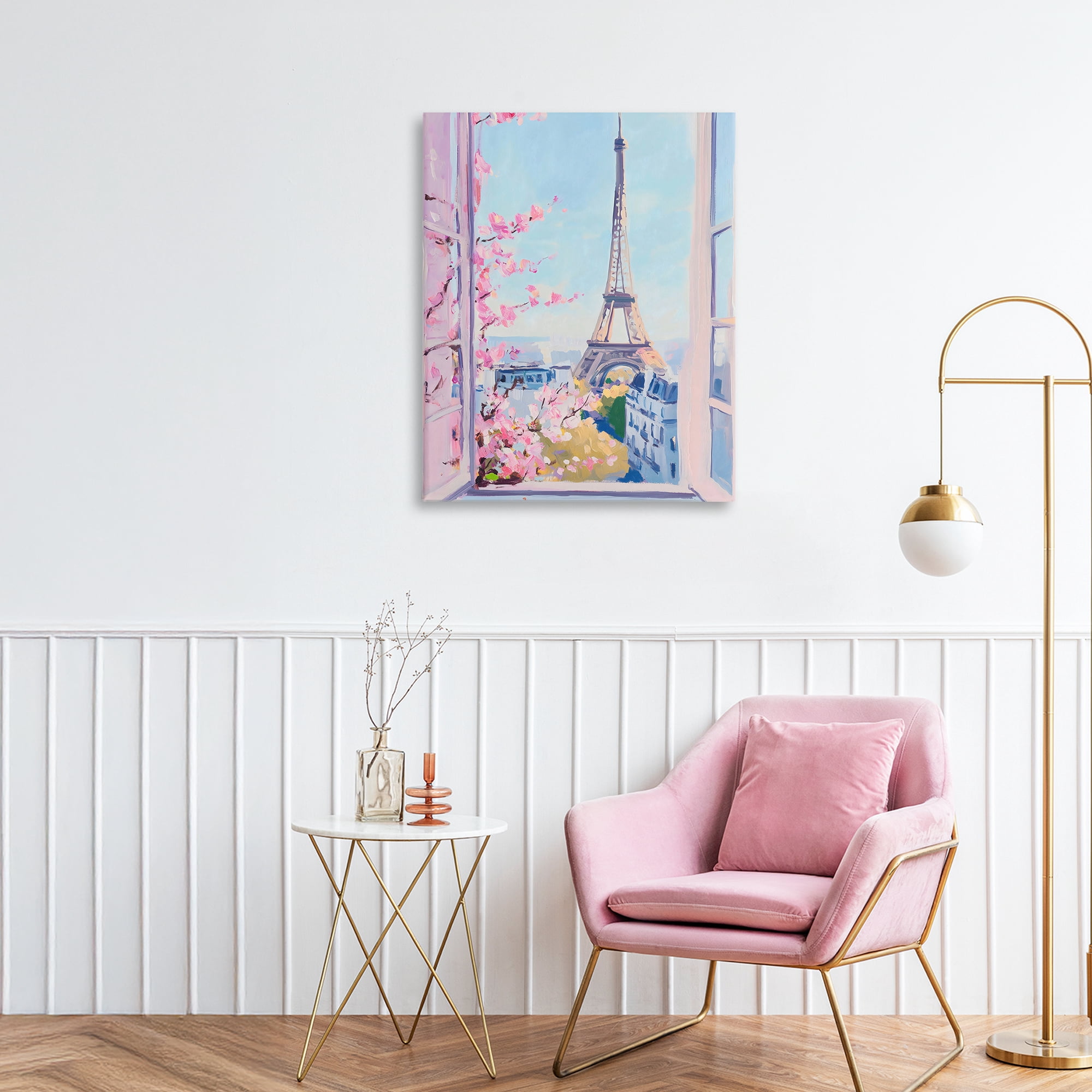 Stupell Industries Eiffel Tower View in Spring Canvas Wall Art, design by The Prints Vibe