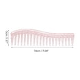 thumbnail image 2 of Unique Bargains 1 Pc Durable S-Shaped Wide-Tooth Straightening Comb Light Pink ABS, 2 of 6