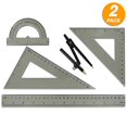 thumbnail image 4 of 4-Piece Geometry Ruler Combination Sets with Center Wheel Compass â€“ (2 Pack) - By Emraw, 4 of 4