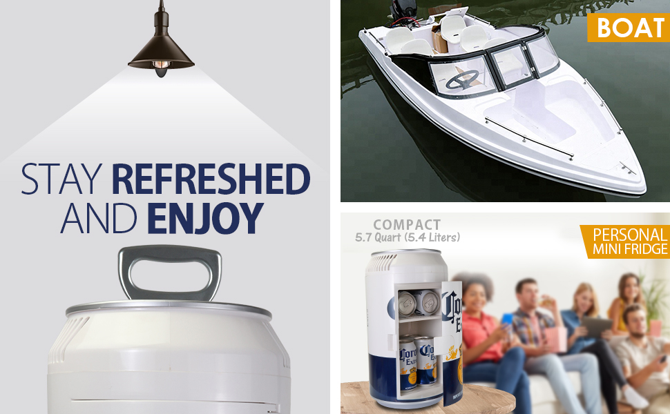 corona portable 8 can mini fridge 12v dc 110v ac