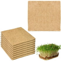 10 Pcs Jute Grow Mats for Growing Microgreens,Bexikou 9.84" X 9.84" Jute Fiber Grow Mat,Hydroponic Grow Pads Seed Sprouting Mat for Microgreen Starter Tray Wheatgrass Sprout