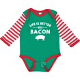 thumbnail image 3 of Inktastic Life's Better with Bacon Boys or Girls Long Sleeve Baby Bodysuit, 3 of 5