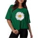 thumbnail image 1 of Camisetas Sobredimensionadas para Mujeres Gota Hombro Cuello Redondo Cultivo Top de Entrenamiento, Blusa de Verano Casual para Diario Y Fitness, 1 of 5