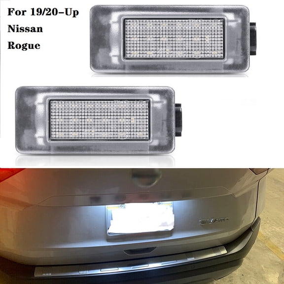 JJMY 2X LED License Plate Light Tag Rear Lamp Assembly For Nissan Altima 2019-2022 / Rogue 2021-2024, 1 Pack