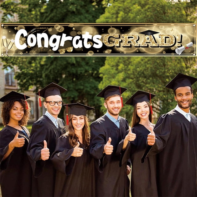 Vrorvz Graduation Ceremony Polyester Streamer Long Lasting Decorative with Install Accessories for School and Celebrations Easy Setup for Festive Atmosphere