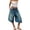 Blue-4, variant on Swanpen Women's Solid Color Jean Capri Shorts Wide Leg Loose Fit Button Detail Casual Pants for Spring Summer Fall