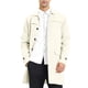 thumbnail image 1 of Abrigo Trench Chic para Hombre, de Un Solo Botón, Largo, Color Blanco, 1 of 7