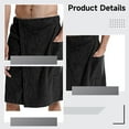 thumbnail image 3 of Mens Wrap Around Bath Towel with Pockets, Hook and Loop Closure Shower Spa Towel Cover Up, Quick Dry Beach Pool Bathrobe Towel Wrap, Adjustable Spa Towel for Men, 3 of 5