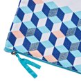 thumbnail image 3 of Pen + Gear Canvas Binder Pencil Pouch, "Believe and Achieve", Teal Geometric Print, 3 of 5